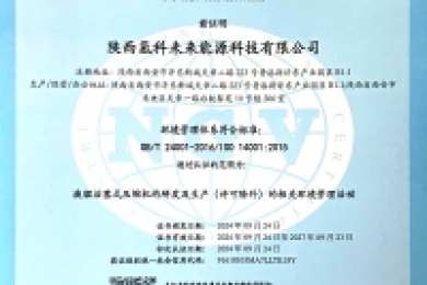 Environmental Management System Certification Certificate